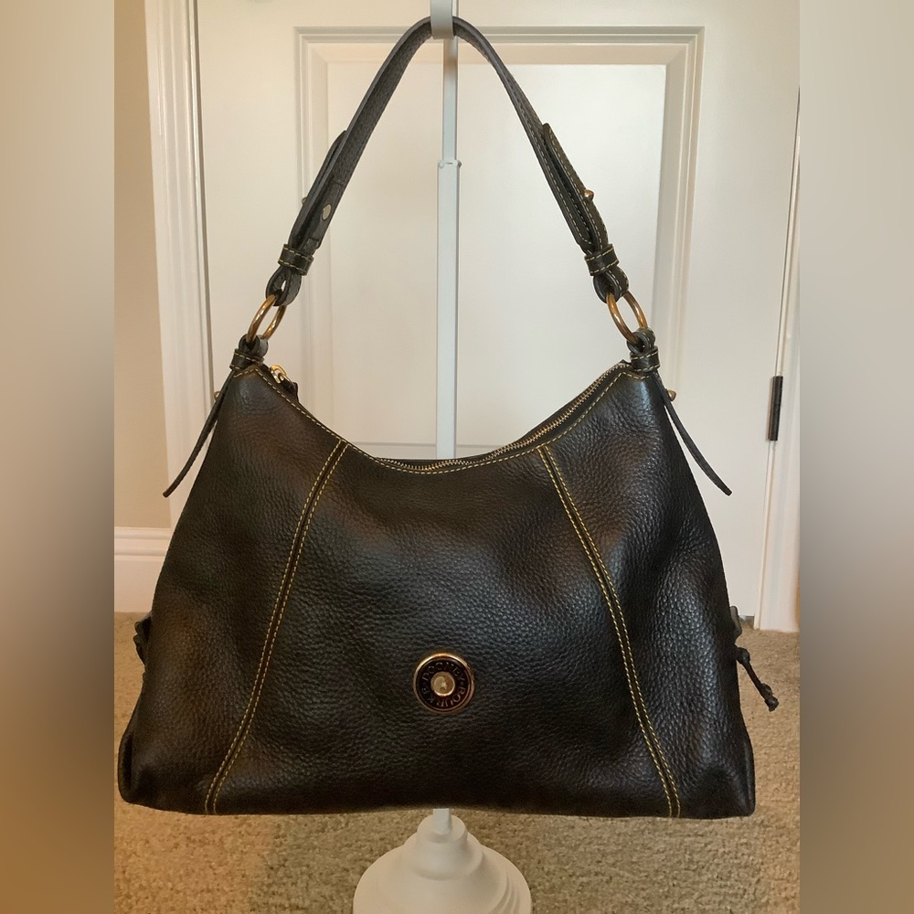 Dooney & Bourke Black Pebble Grain Leather Shoulder Bag